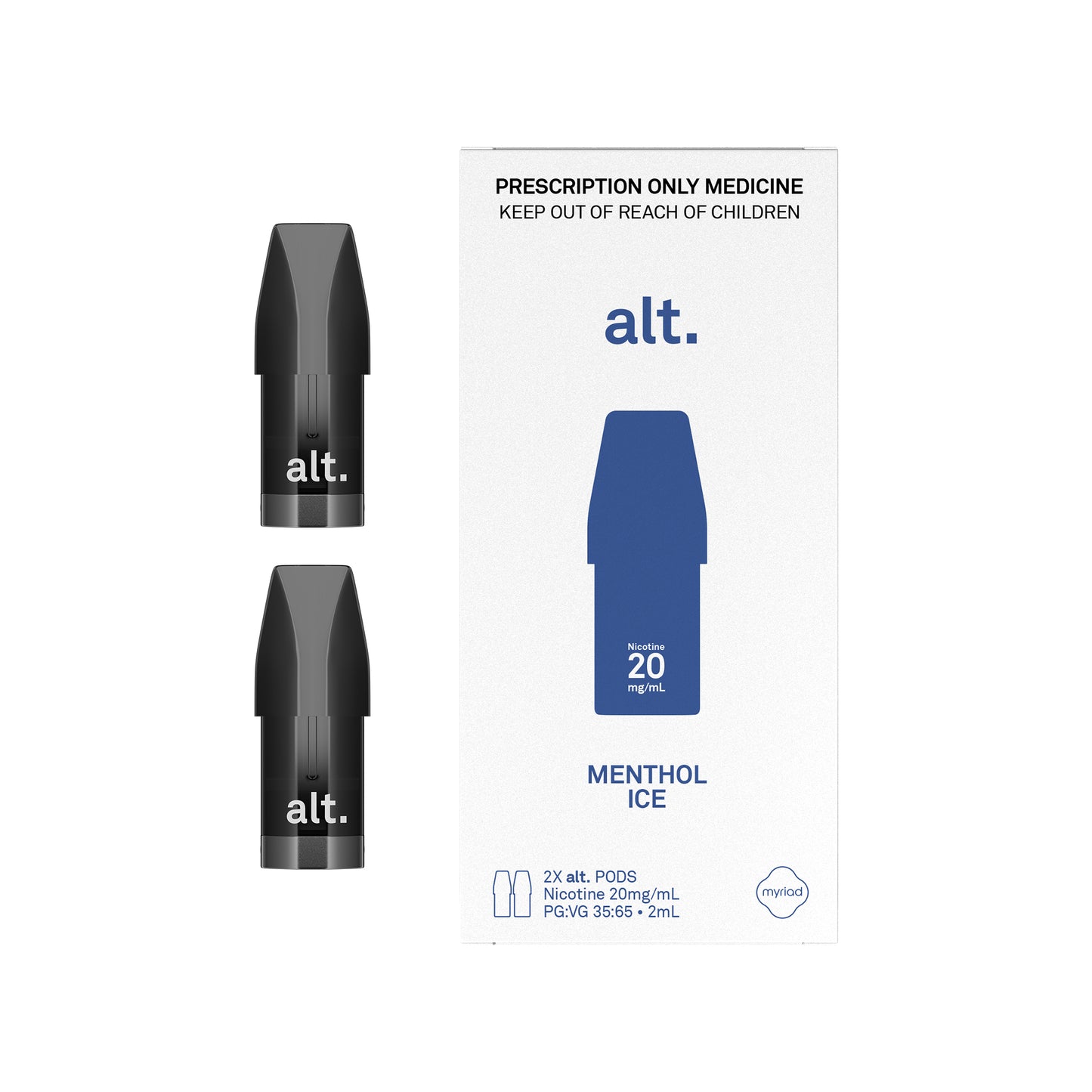 Menthol Ice alt. Replacement Pod 2-Pack - 2% and 4%