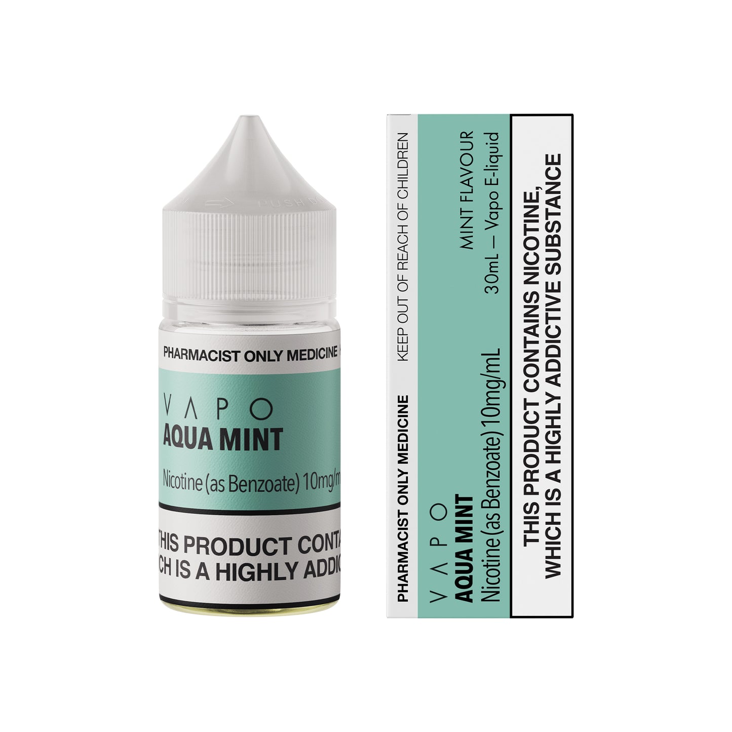 VAPO Aqua Mint Nicotine Salt 10-20-30mg
