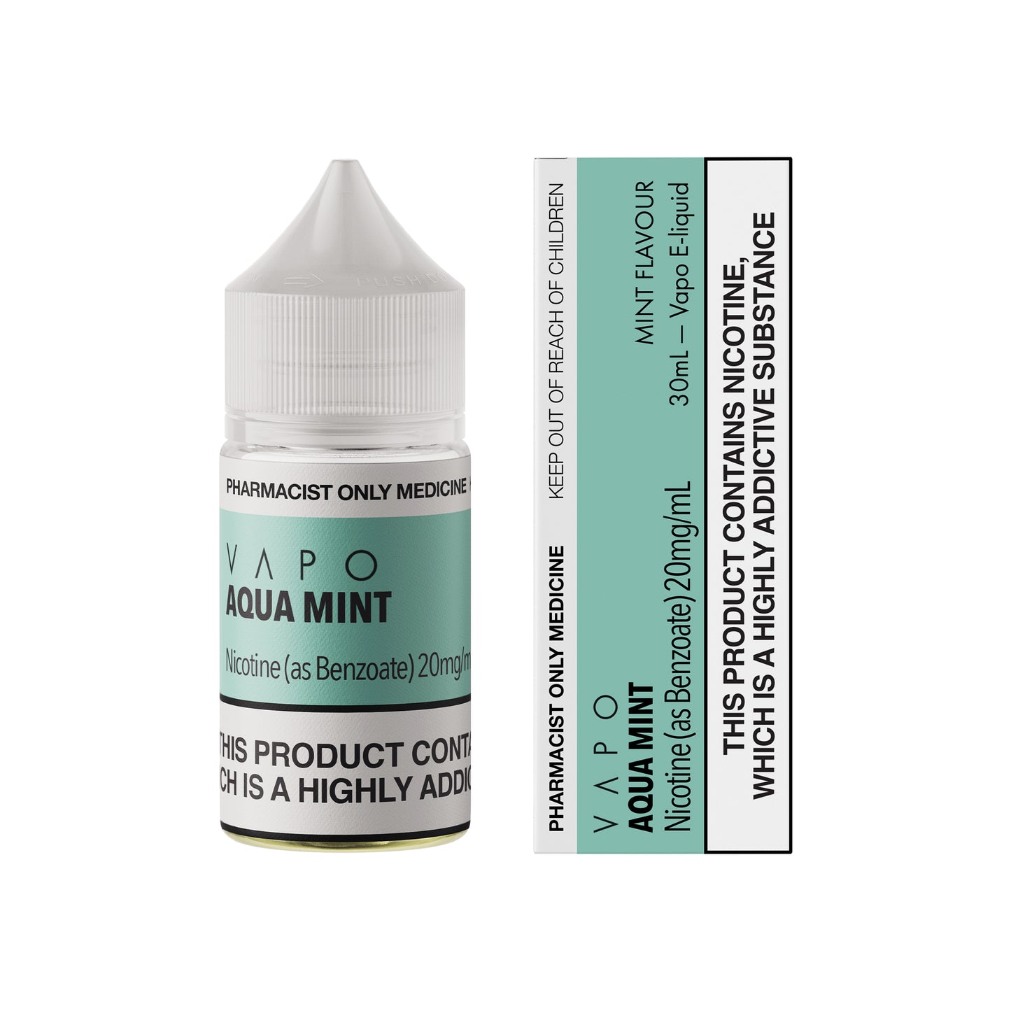 VAPO Aqua Mint Nicotine Salt 10-20-30mg