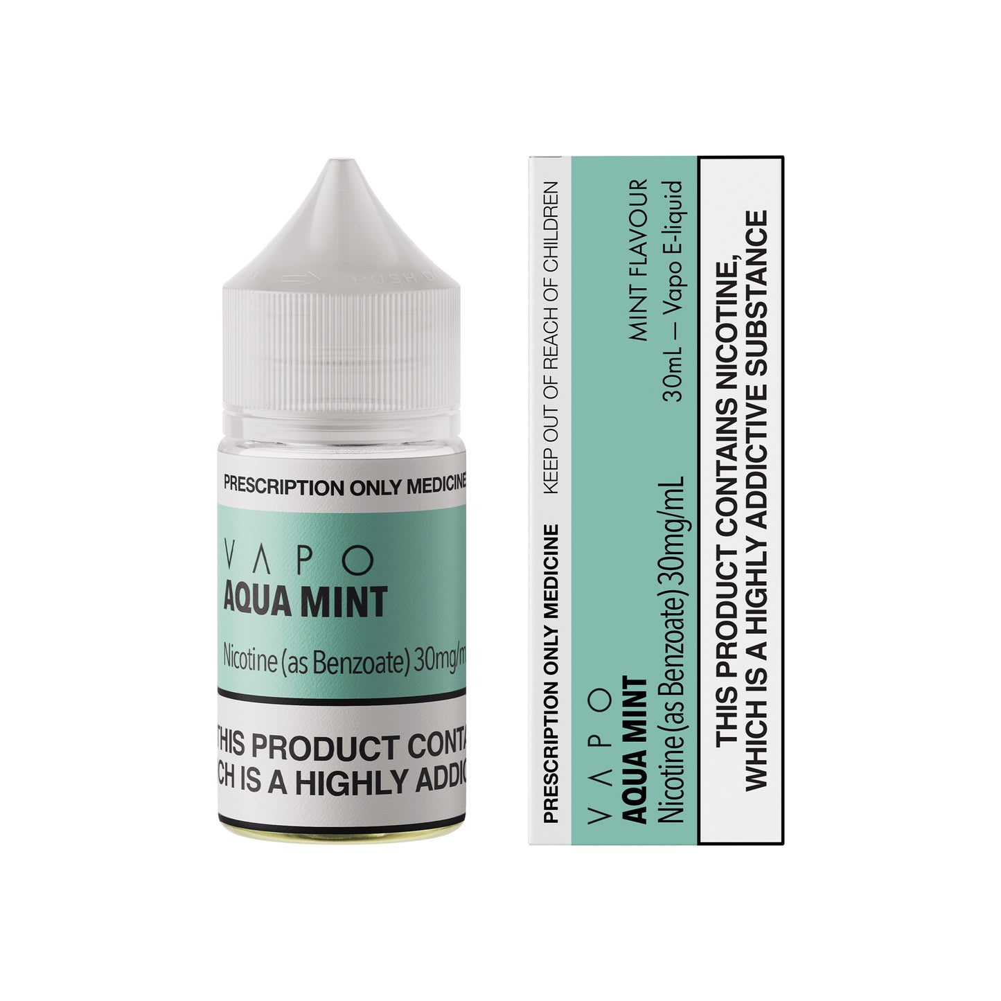 VAPO Aqua Mint Nicotine Salt 10-20-30mg