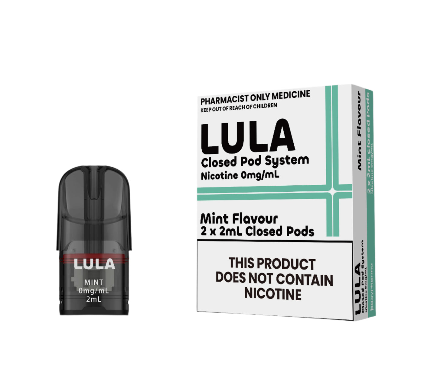 LULA Nicotine Salt Pods Mint 2 pack 0%