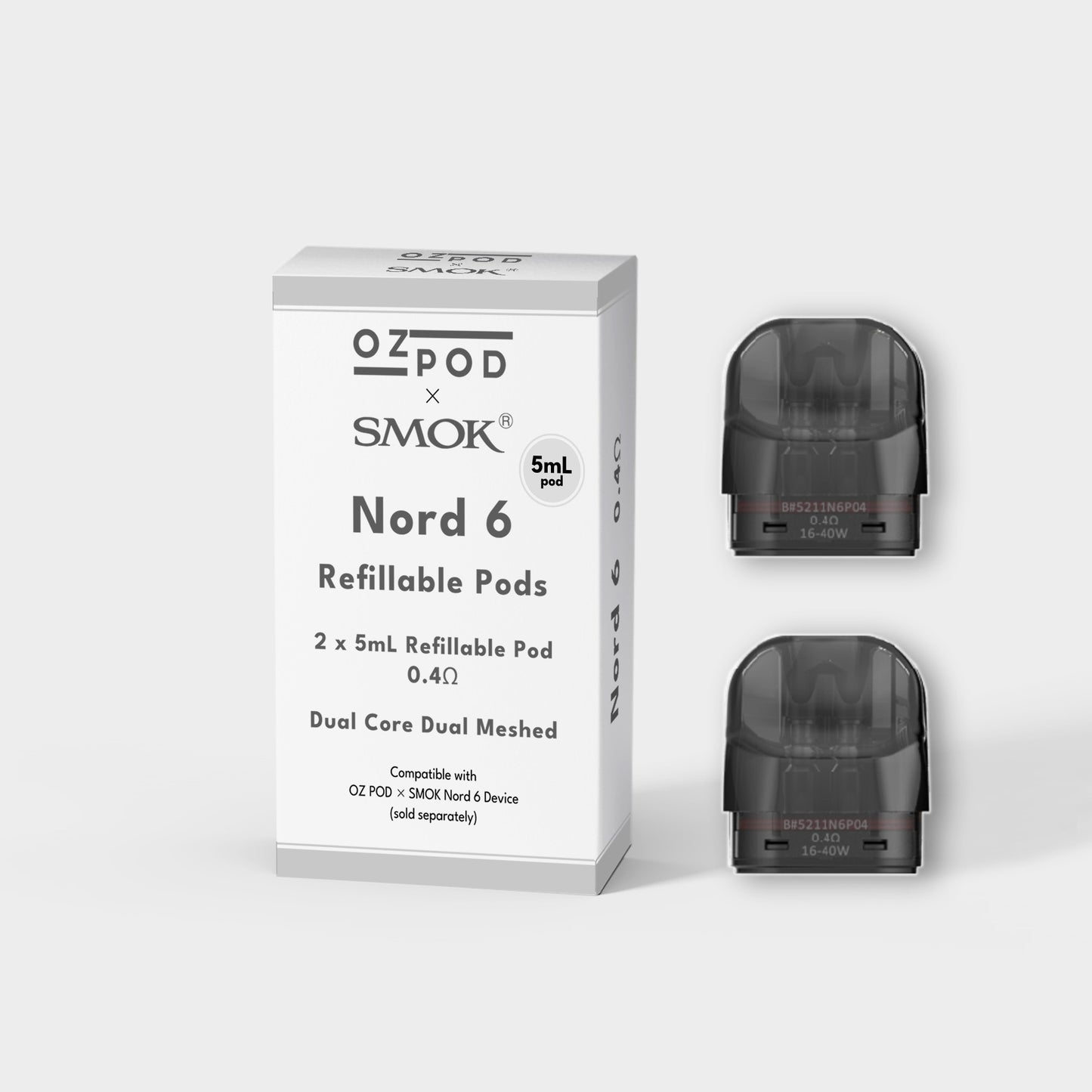 Smok x Oz Pod Nord 6 Replacement Pod 5ml (2 Pack)