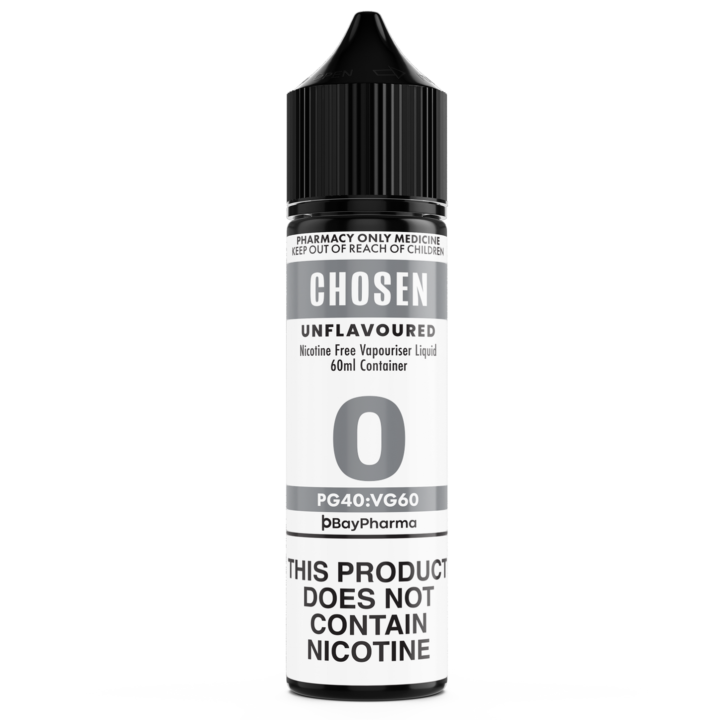 Chosen Nicotine Freebase E-Liquid Unflavoured 0mg-12mg/ 60ml