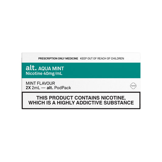 Aqua Mint alt. Replacement Pod 2-Pack - 2% and 4%