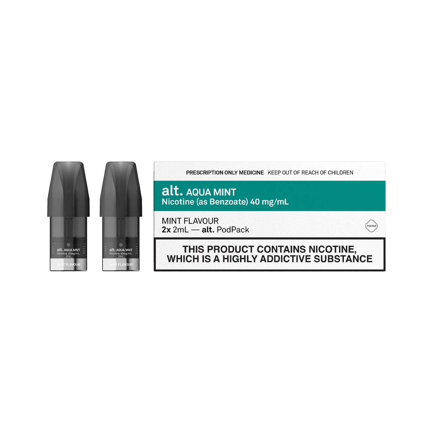 Aqua Mint alt. Replacement Pods (2x2ml)
