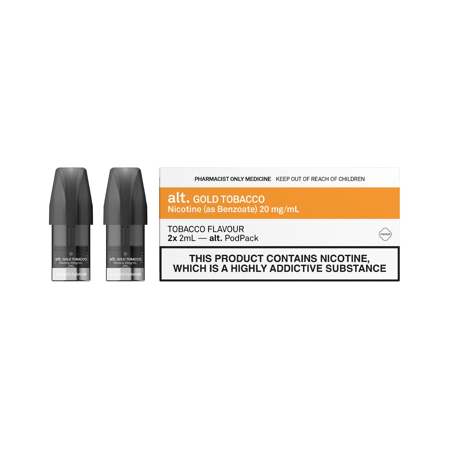 Gold Tobacco alt. Replacement Pods (2x2ml)