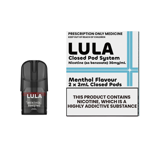 LULA Nicotine Salt Pods Menthol 2 pack/ 10mg-50mg