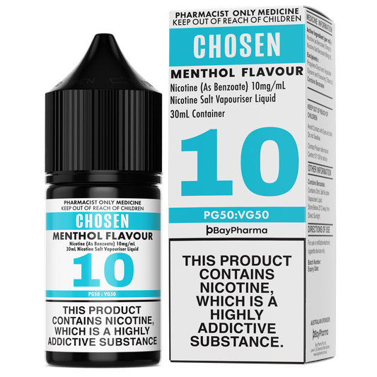 Chosen Nicotine Salt E-Liquid Menthol 10mg-50mg/ 30ml