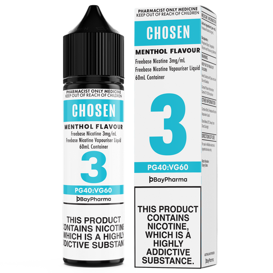 Chosen Nicotine Freebase E-Liquid Menthol 3-6mg/ 60ml
