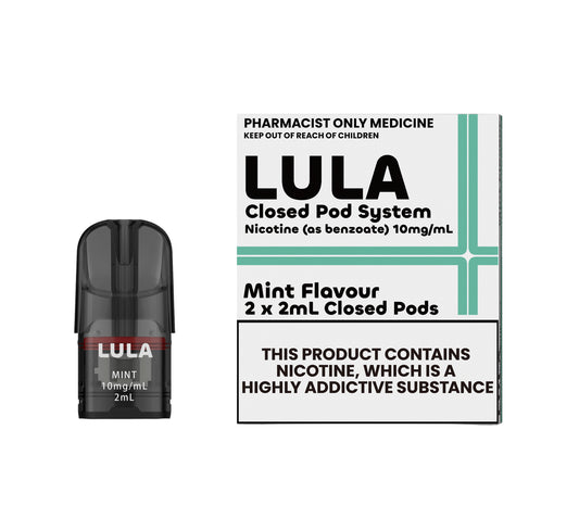 LULA Nicotine Salt Pods Mint 2 pack/ 10mg -50mg