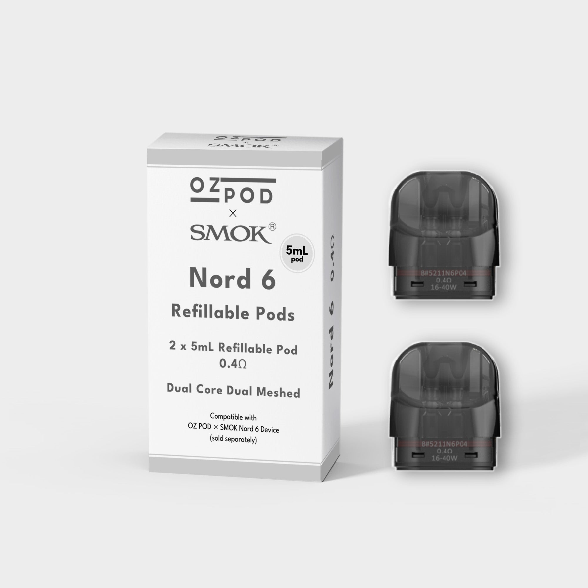 Smok x Oz Pod Nord 6 Replacement Pod 5ml (2 Pack)-thumbmail-1