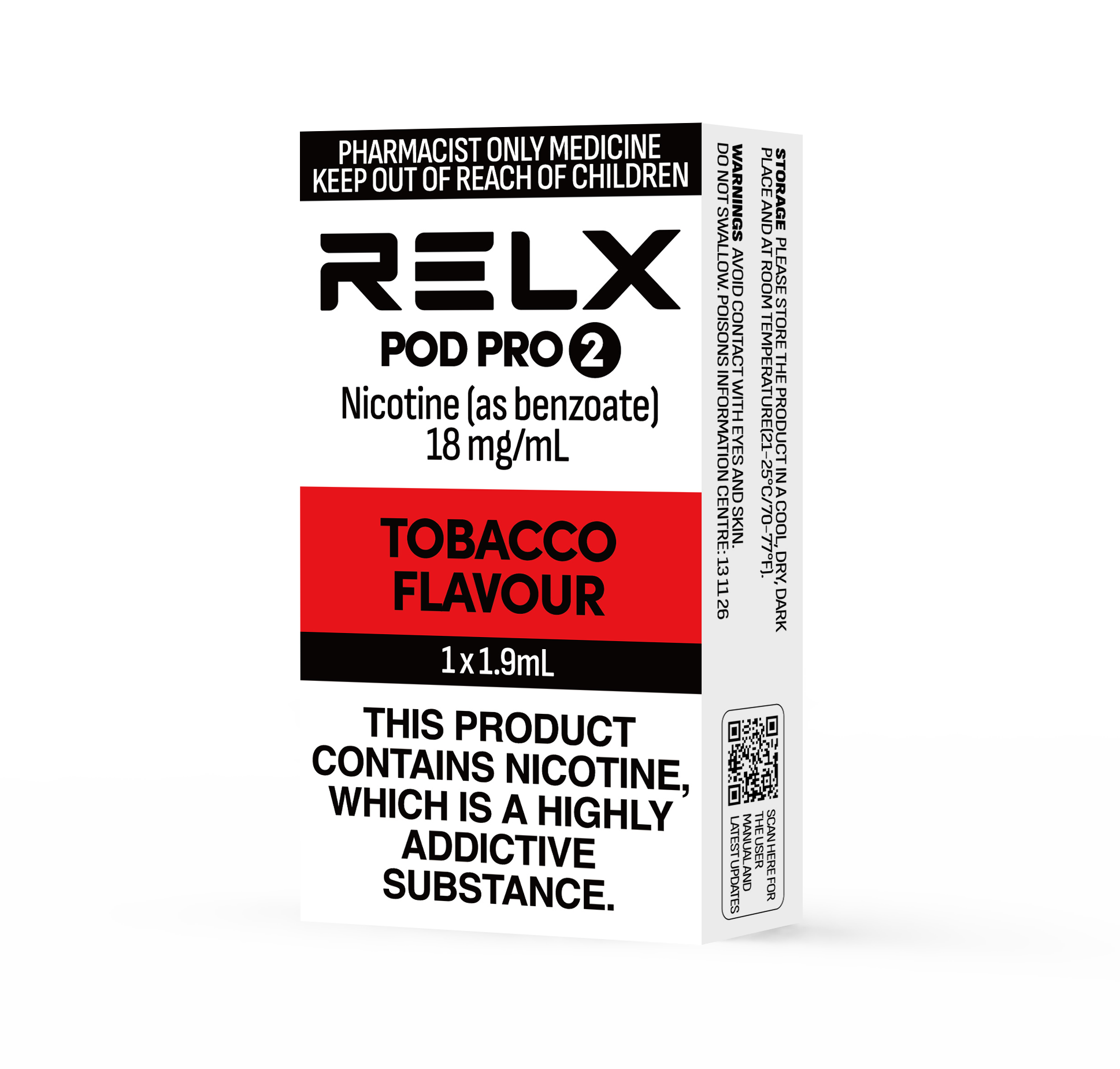 RELX Tobacco Red Pod (1 x 1.9ml)-thumbmail-2