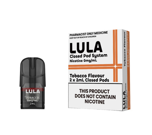 LULA Nicotine Salt Pods Tobacco 2 pack/ 0%
