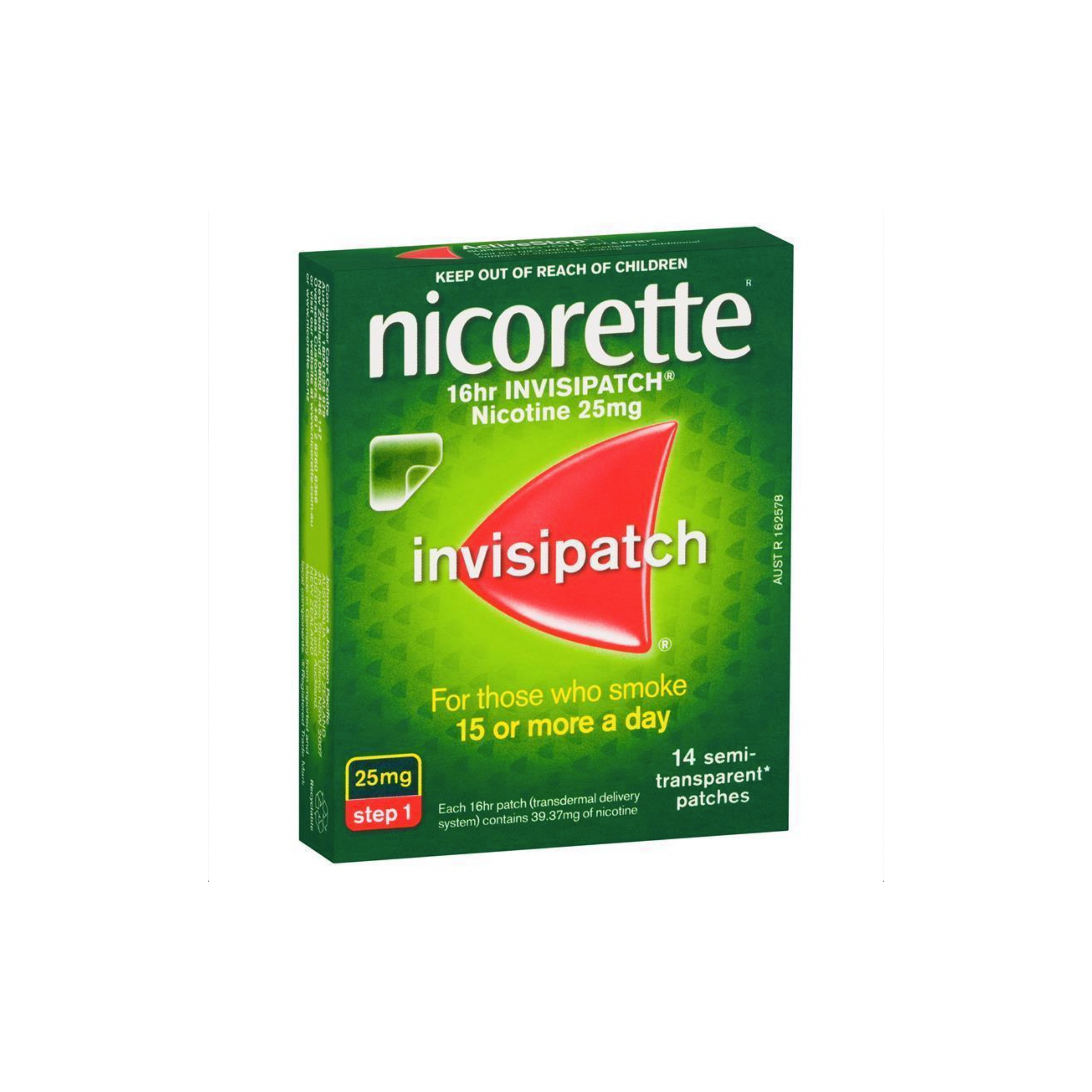 Nicorette Quit Smoking 16hr Invisipatch Step 1 25mg 14 pack-thumbmail-1