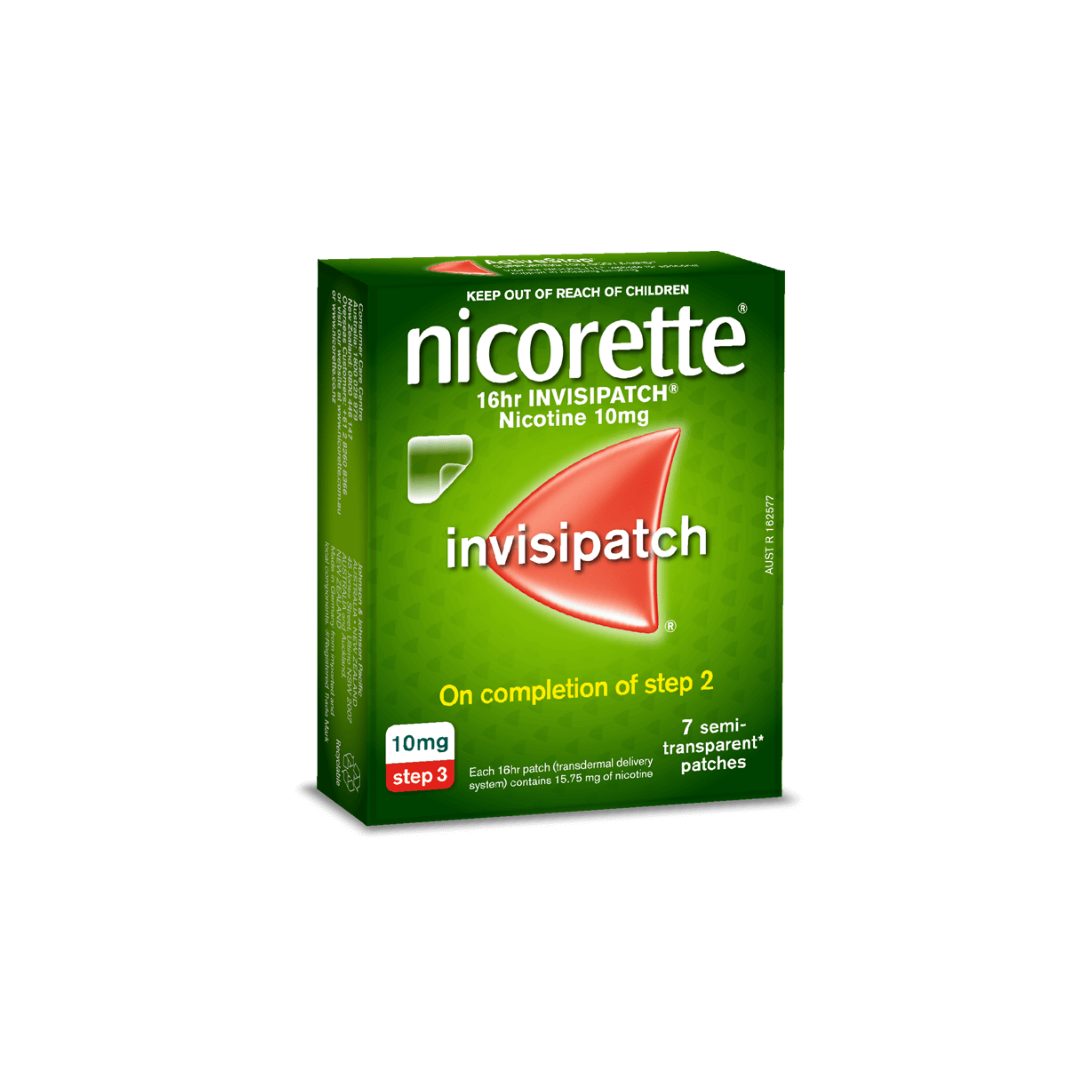 Nicorette Quit Smoking 16hr Invisipatch Step 3 10mg 7 pack-thumbmail-1